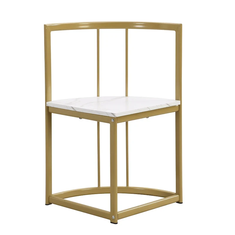 7-Piece Iron Dining Table Set with Table and Six Chairs