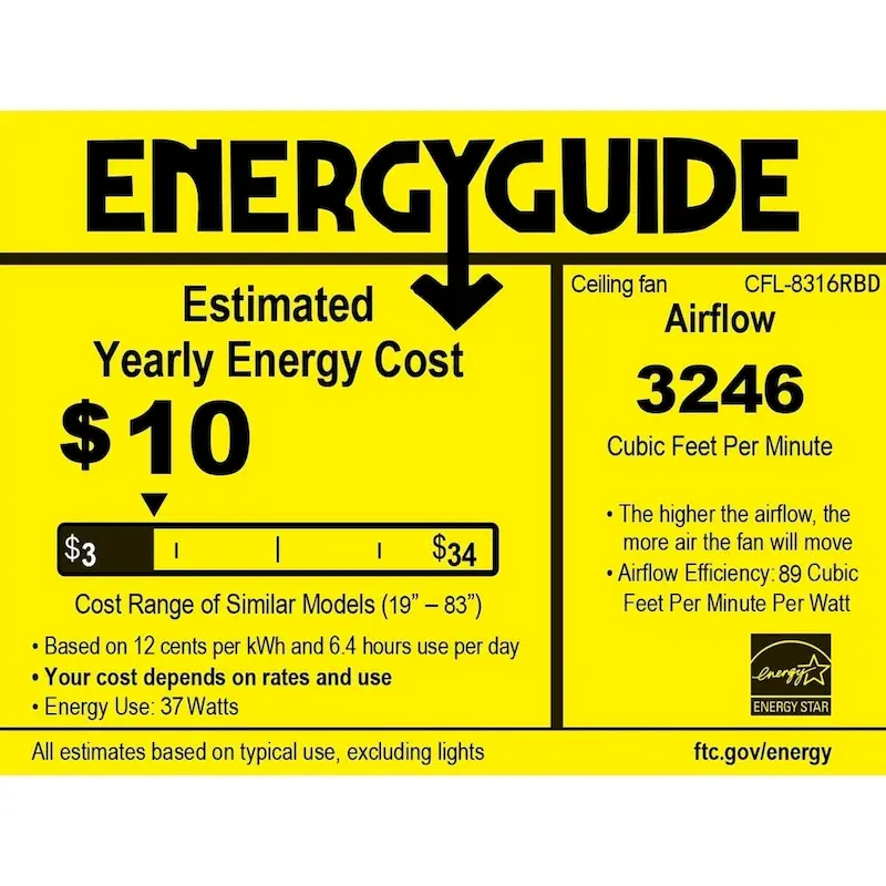 Quincy Crystal/Rustic Bronze Reversible Blade 6-light Ceiling Fan