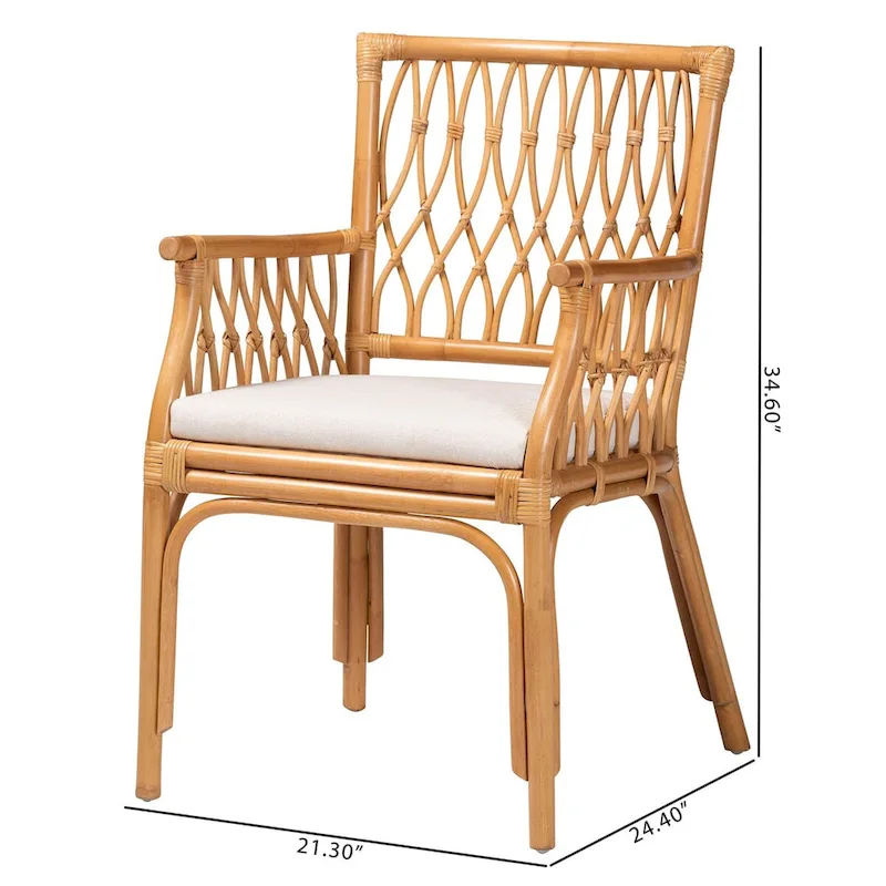 Maisa Bohemian Light Honey Rattan Arm Chair
