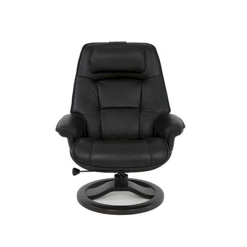 Admiral R Leather Recliner and Ottoman