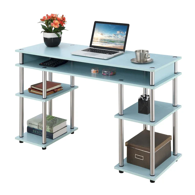 Designs2Go No Tools Student Desk with Shelves