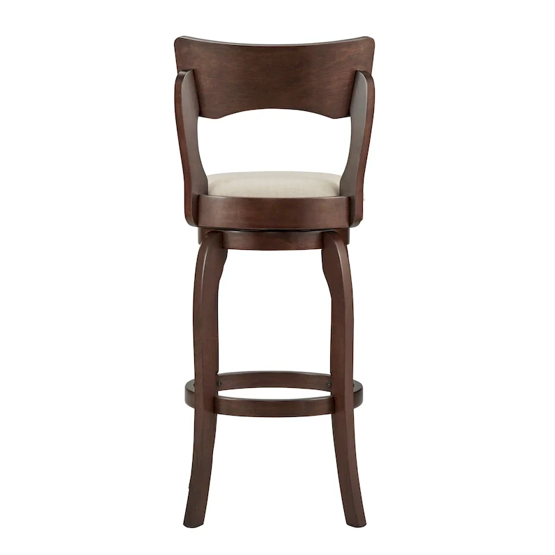 Lyla Swivel 29-inch Brown High Back Bar Height Barstool by iNSPIRE Q Classic