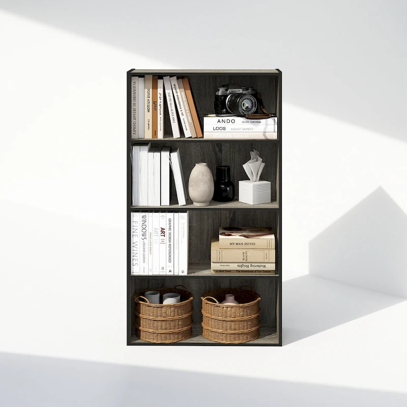 Furinno Simple Open Shelf, Bookcases, 4-Tier