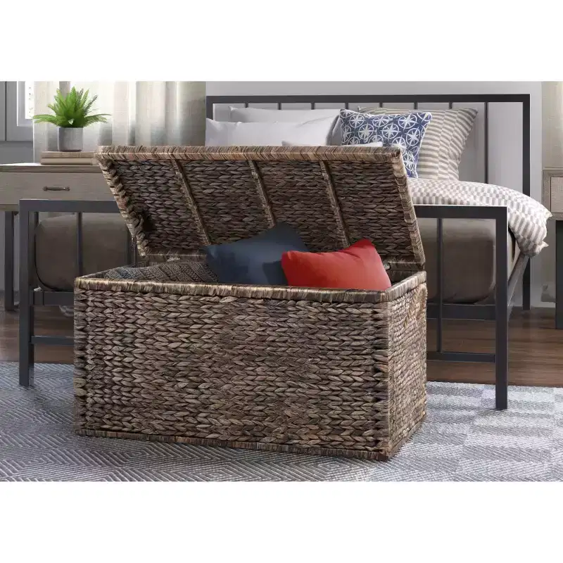 ClickDecor Farmhouse Wicker Trunk
