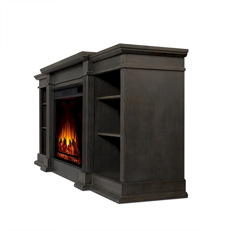 Eliot 81  Grand Antique Grey TV Stand Electric Fireplace by Real Flame