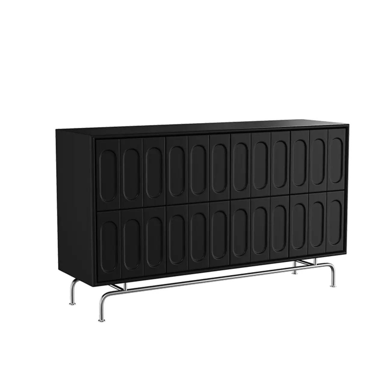 35.5 Modern Pine Black Storage Cabinet for Living Room