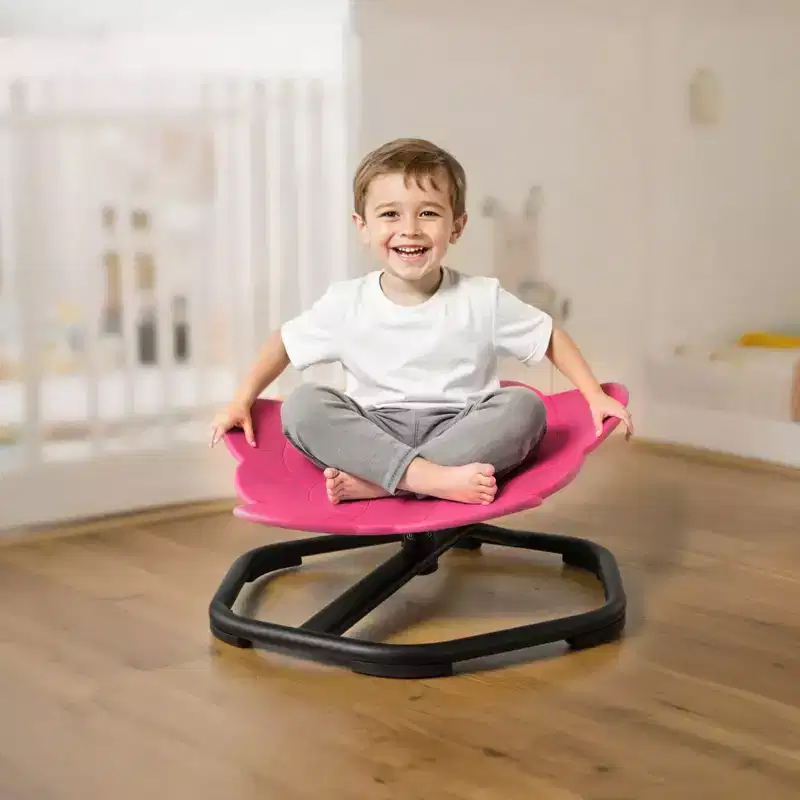 VEVOR Kids Swivel Chair, 220 lbs Capacity, Elephant Shape Sensory Spinning Chair with Non-Slip Metal Base, Toddler Sit & Spin Seat, Red