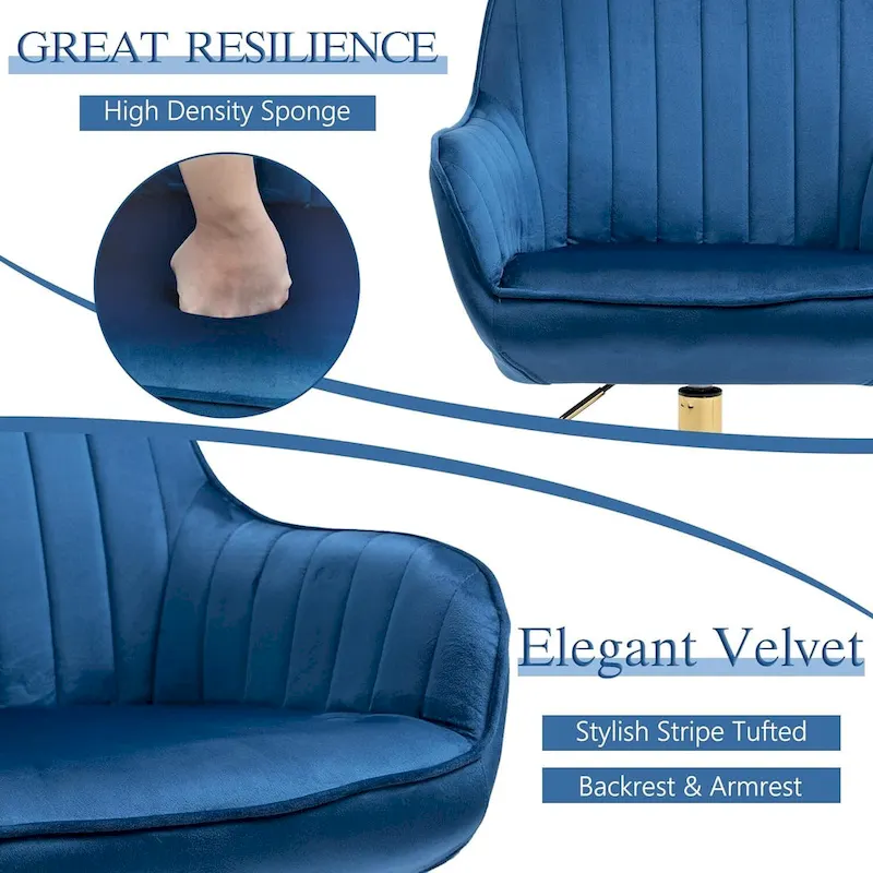 Howtai Swivel Home Office Chair with Rollers