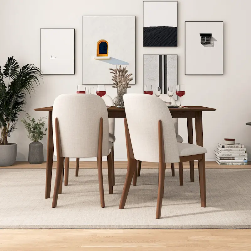 Linen Upholstered Dining Chair