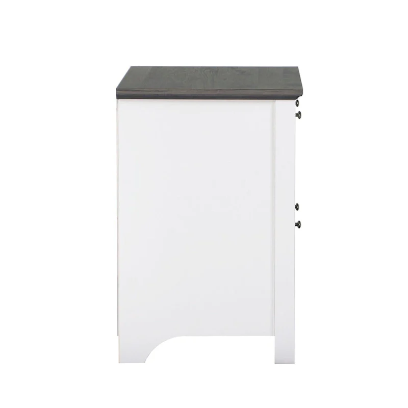 Saint Birch Olivia Grey Oak and White Finish 2 Drawer Lateral Filing Cabinets