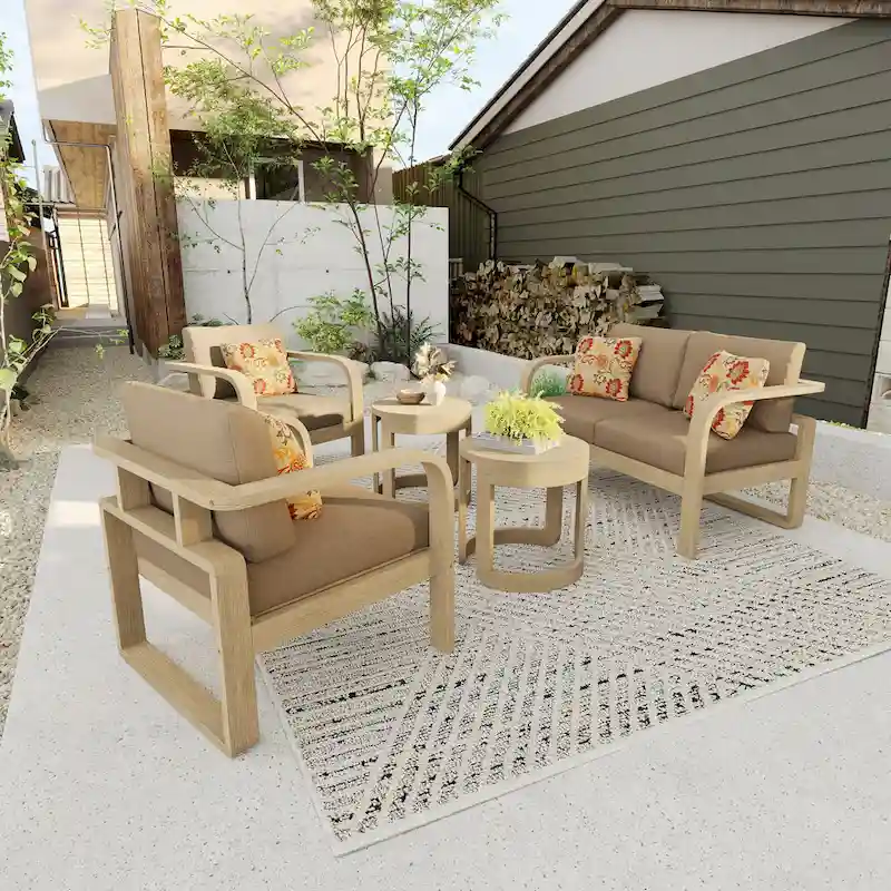 Corvus Annette 5-piece Sunbrella Outdoor Patio Furniture Set