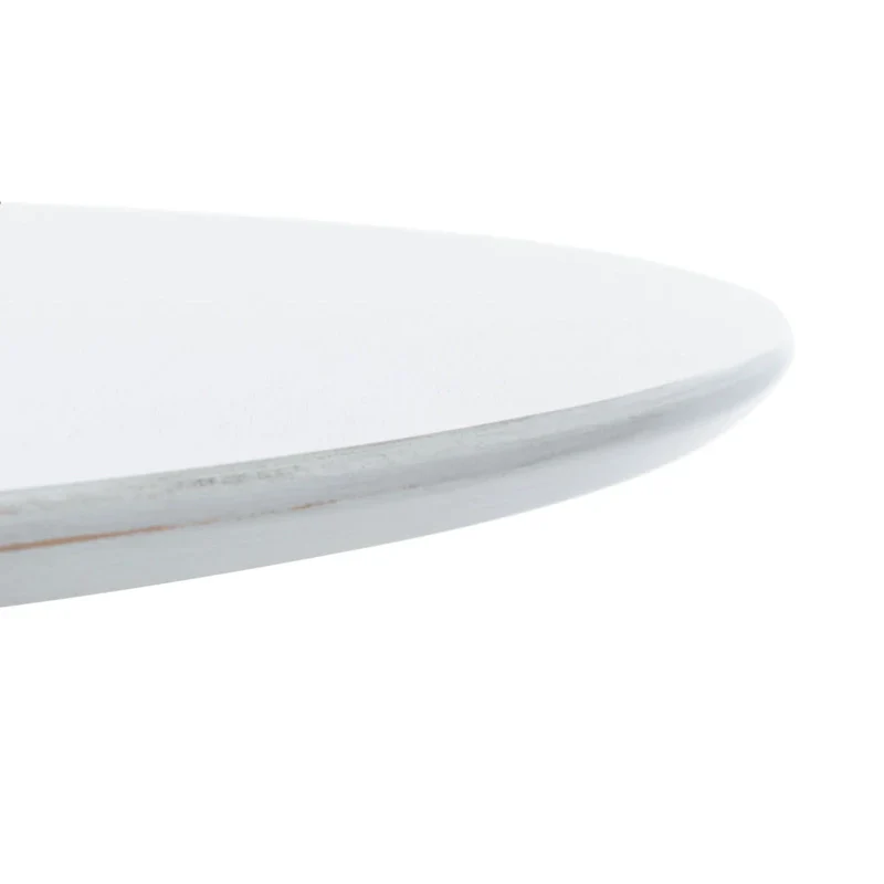 Dark Wood Folding Round Dining Table - Seats 2-4