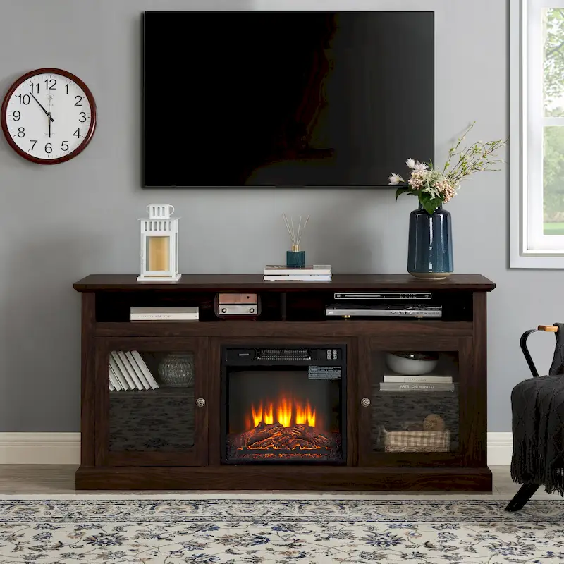 TV Stand With Insert 18  Fireplace