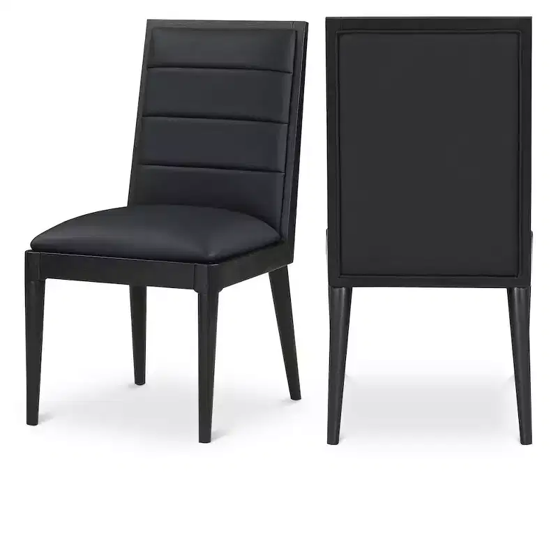 Meridian Furniture,Bristol Vegan Leather Dining Chair, Set of 2