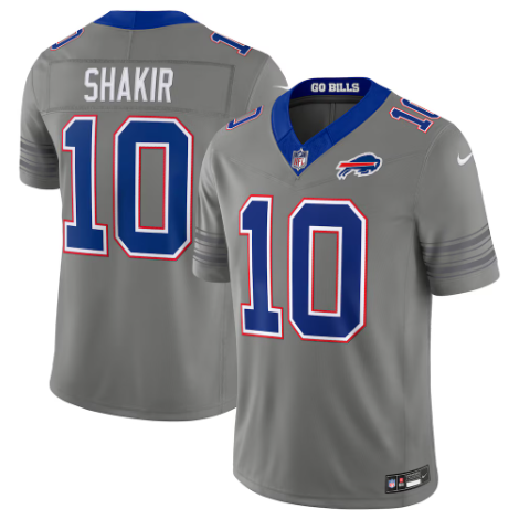 Buffalo Bills Khalil Shakir Gray Nickel City Vapor F.U.S.E. Stitched Limited Jersey