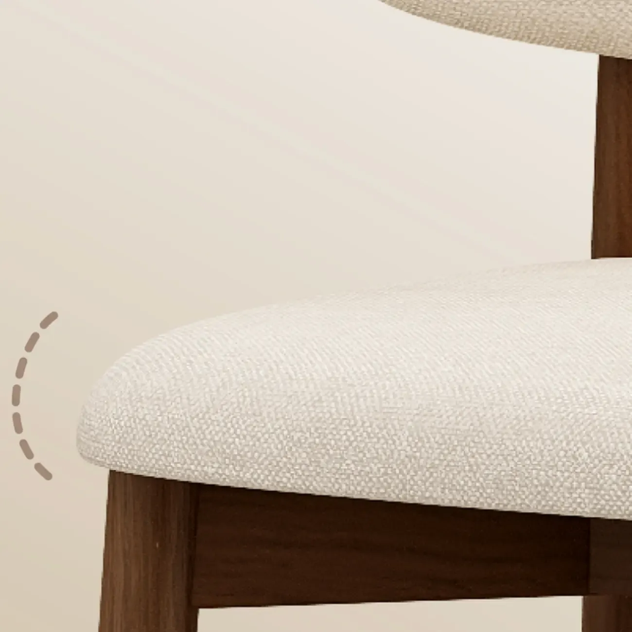 Mid Century Modern Upholstered Bar Stool with Back