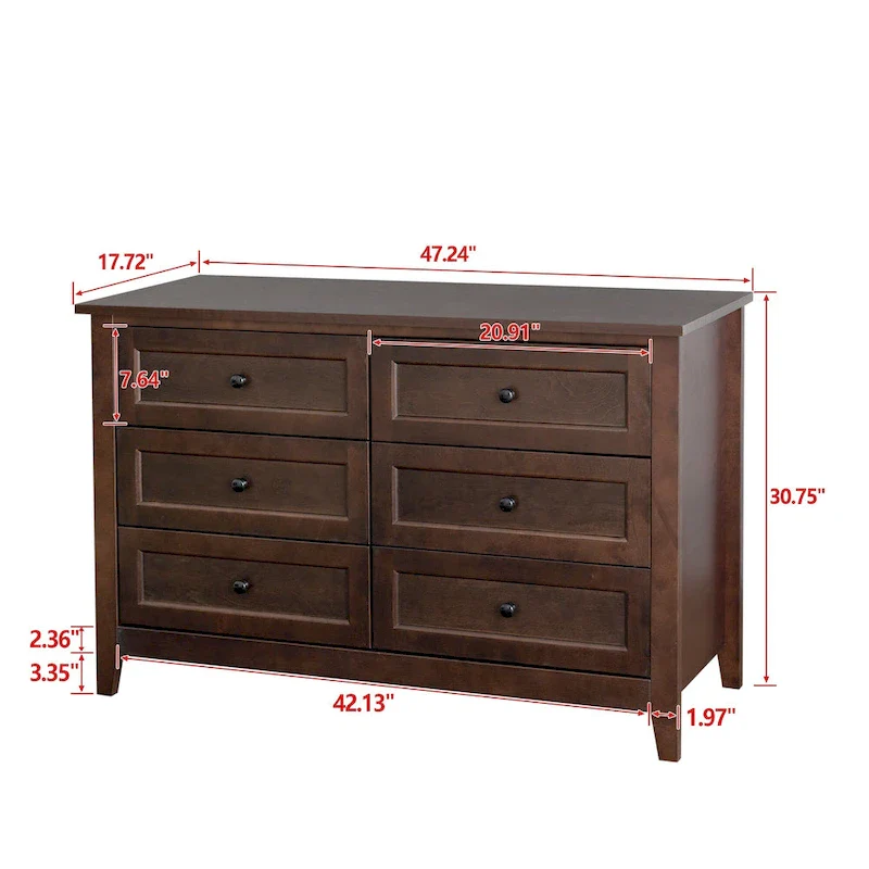 Wooden Buffet Cabinet with Drawers – 47