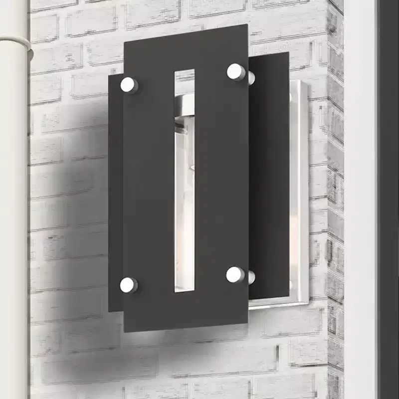 Livex Lighting Utrecht 1 - Light Wall Light in Black/Brushed Nickel