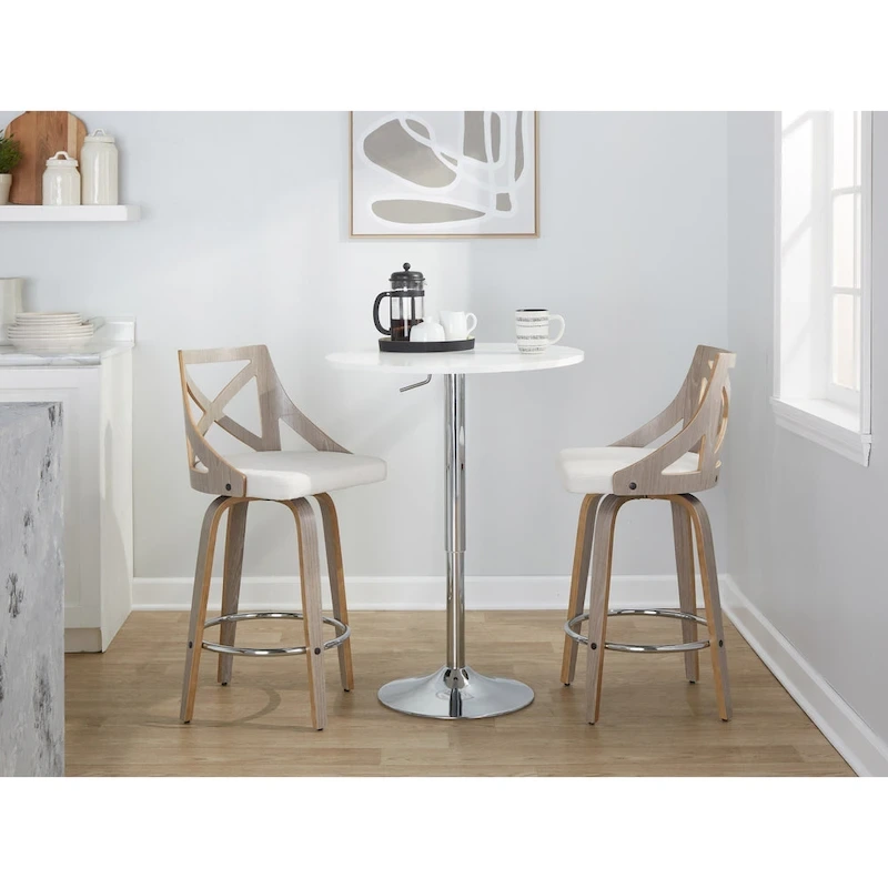 The Gray Barn Charlotte 24 Fixed-Height Counter Stool with Bent Wood Legs (Set of 2)
