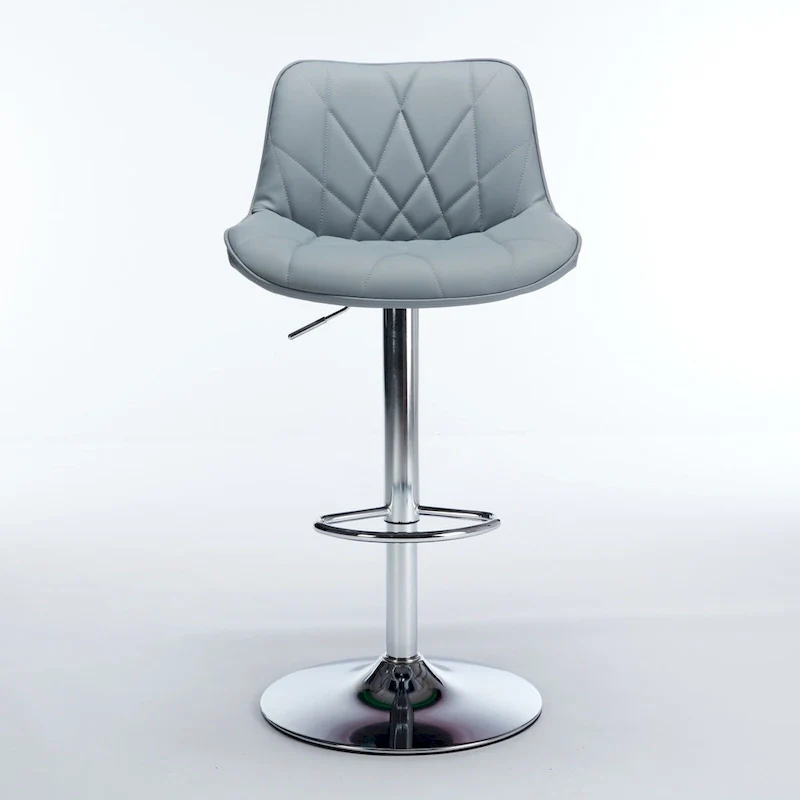 Swivel Bar Stools Set of 2 with Back and Adjustable Height