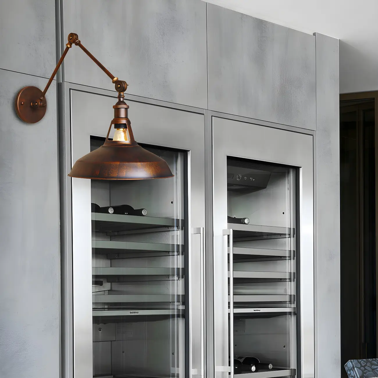 Industrial Barn Shade Adjustable Swing Arm Wall Light