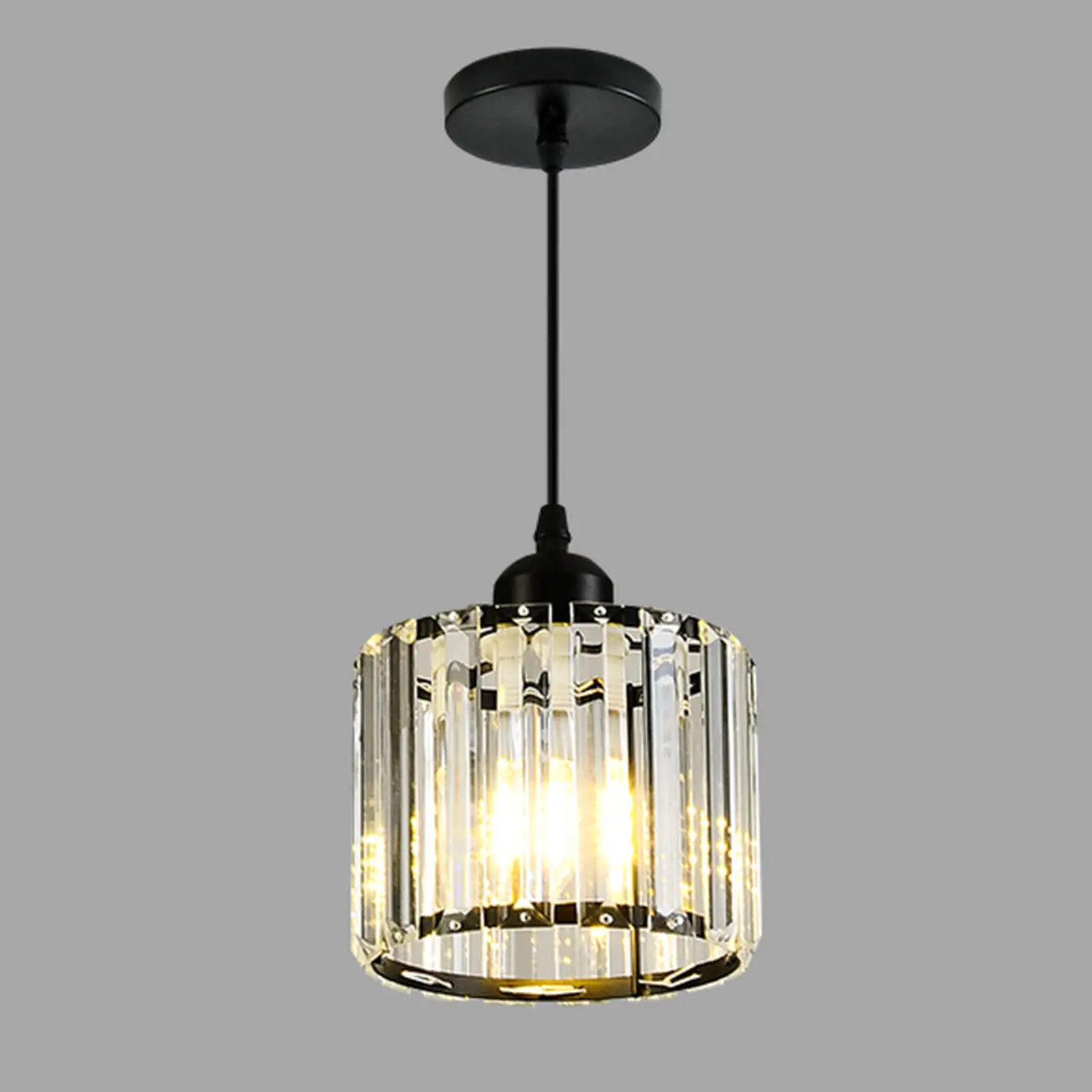 Art Deco Gold Metal Crystal Geometric Pendant Light