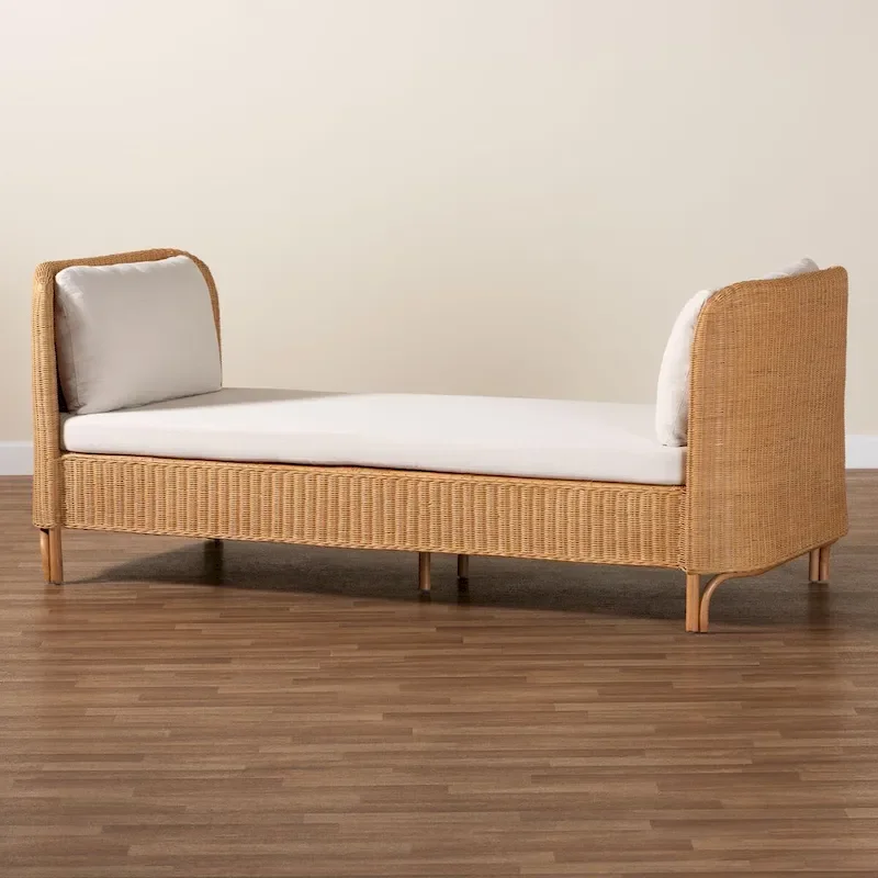 Bohemian Light Honey Rattan Daybed