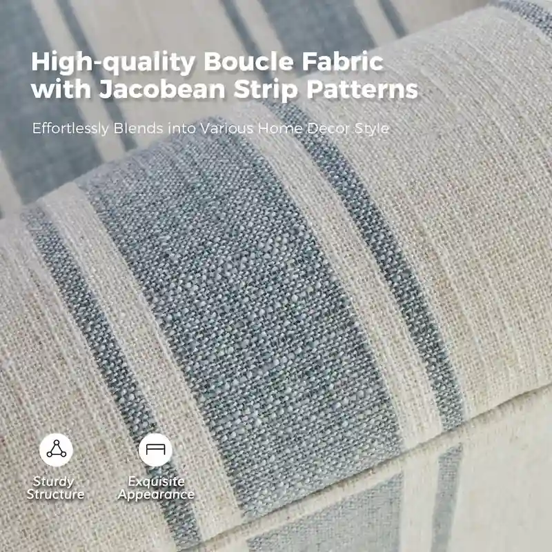 Pancy Traditional Swivel Armchair with Jacobean Strip Pattern by