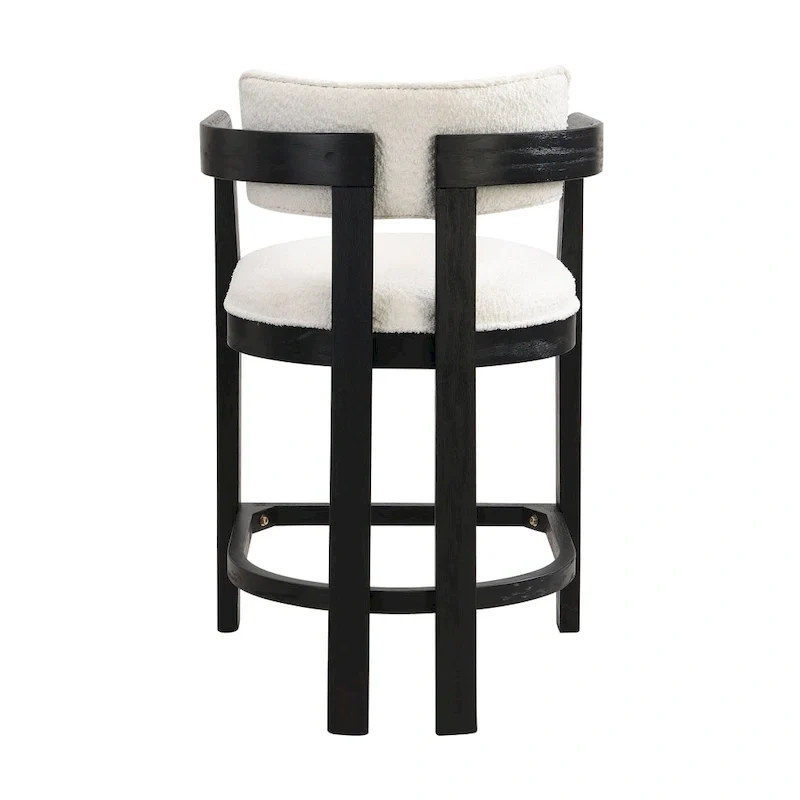 Netia 5-Piece Counter-Height Bar Set with Boucle Upholstered Chairs and Metal Table Base by Christopher Knight Home