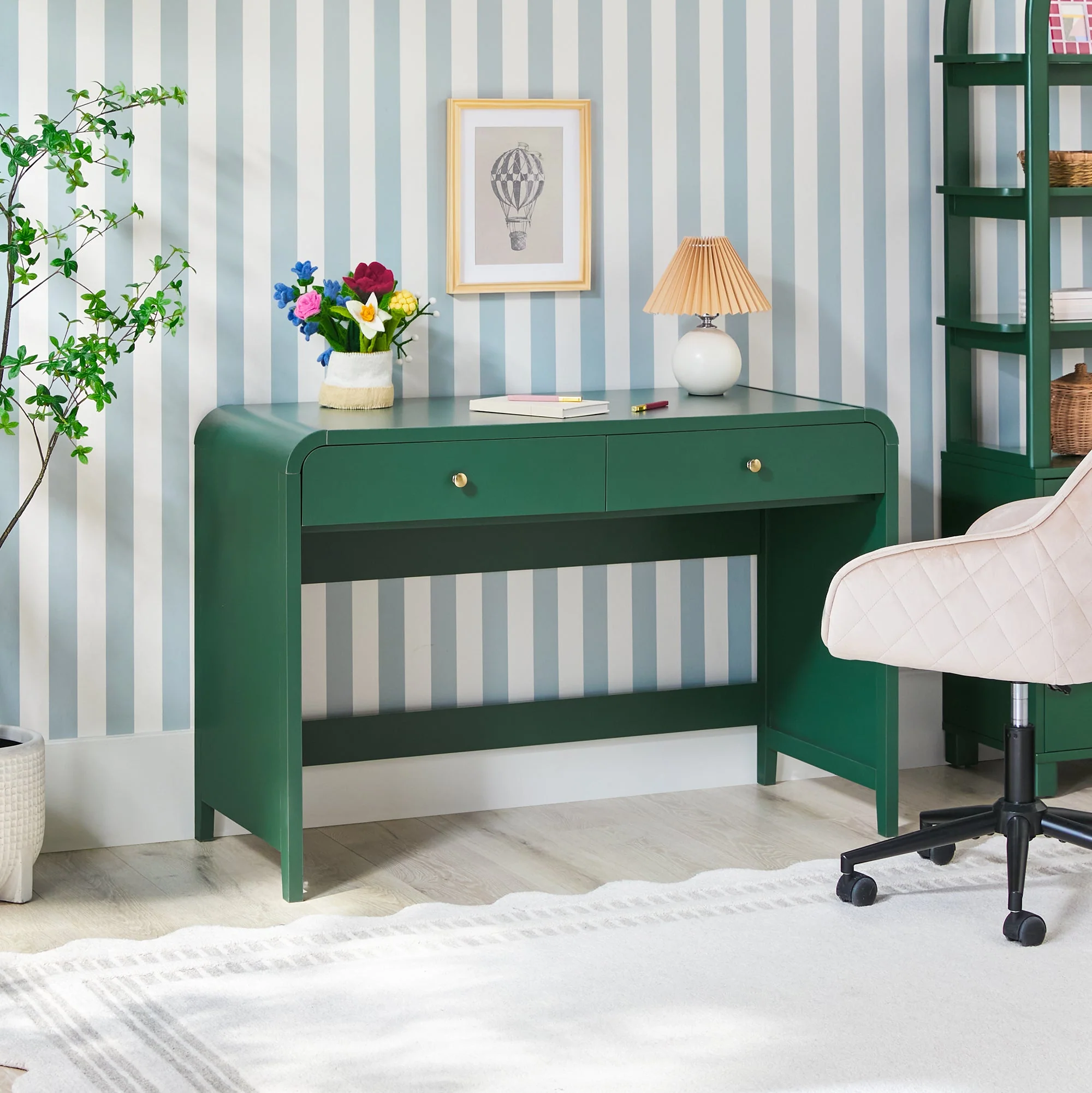 Zoey Modern Curve Design Writing Desk