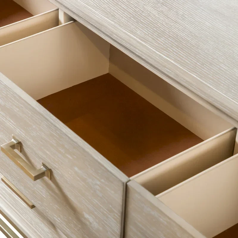 Furniture of America Drayden Transitional Oak Solid Wood 6-Piece Bedroom Set