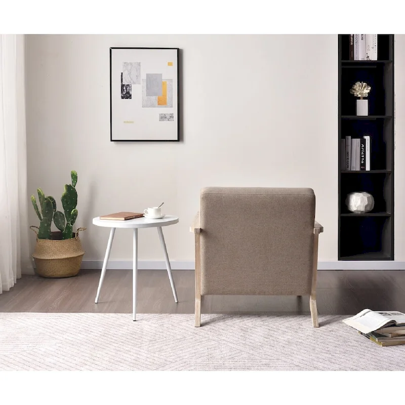 Accent Armchair Solid Hardwood Upholstered