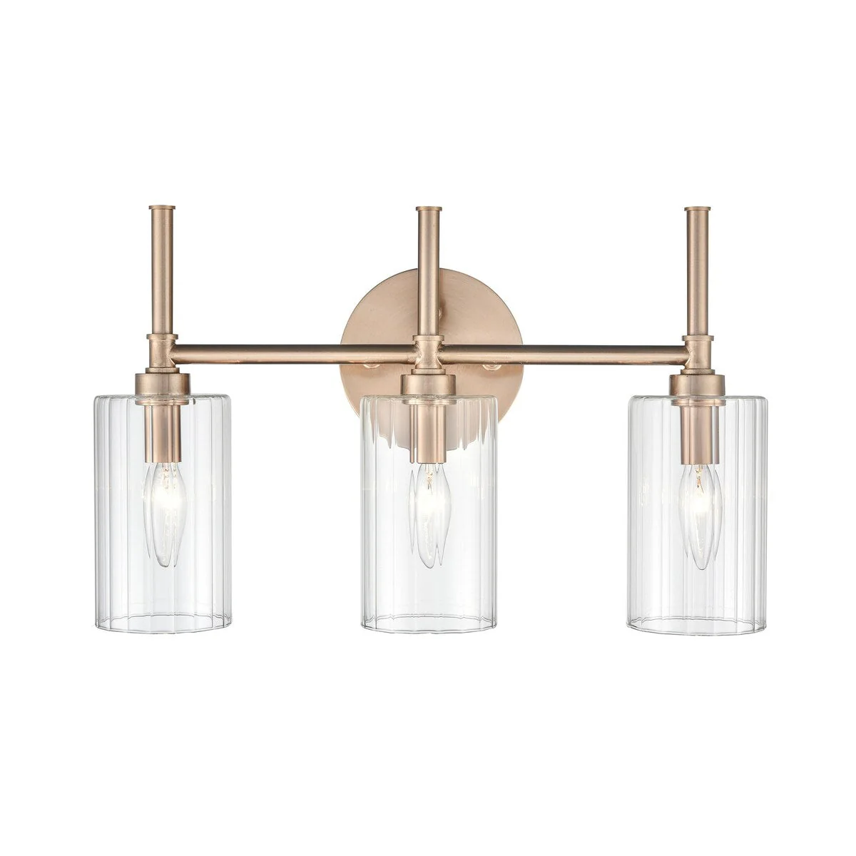 Millennium Lighting Chastine Bathroom Vanity Light Fixture with Clear Beveled Glass Shades