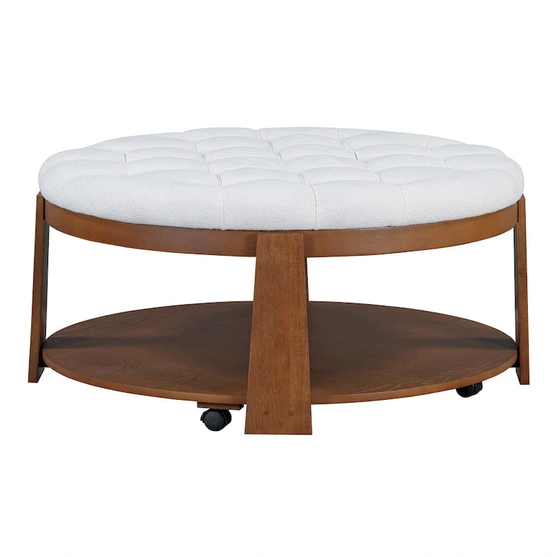 Modern Large Round Ottoman Coffee Table