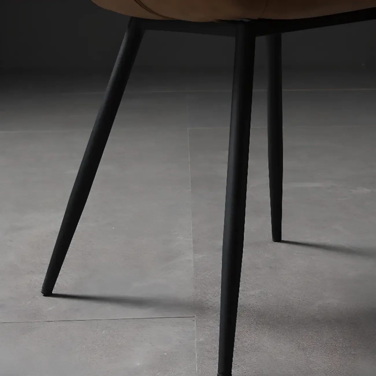 Modern Wingback Faux Leather Upholstered Metal Dining Chair