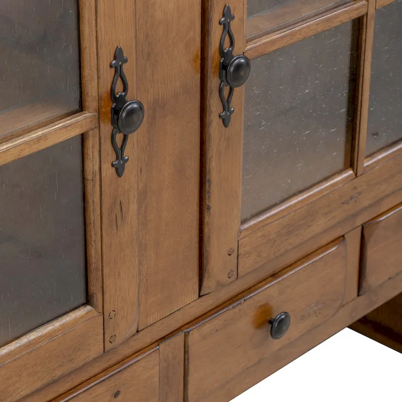 Treasures Rustic Oak Buffet and Hutch