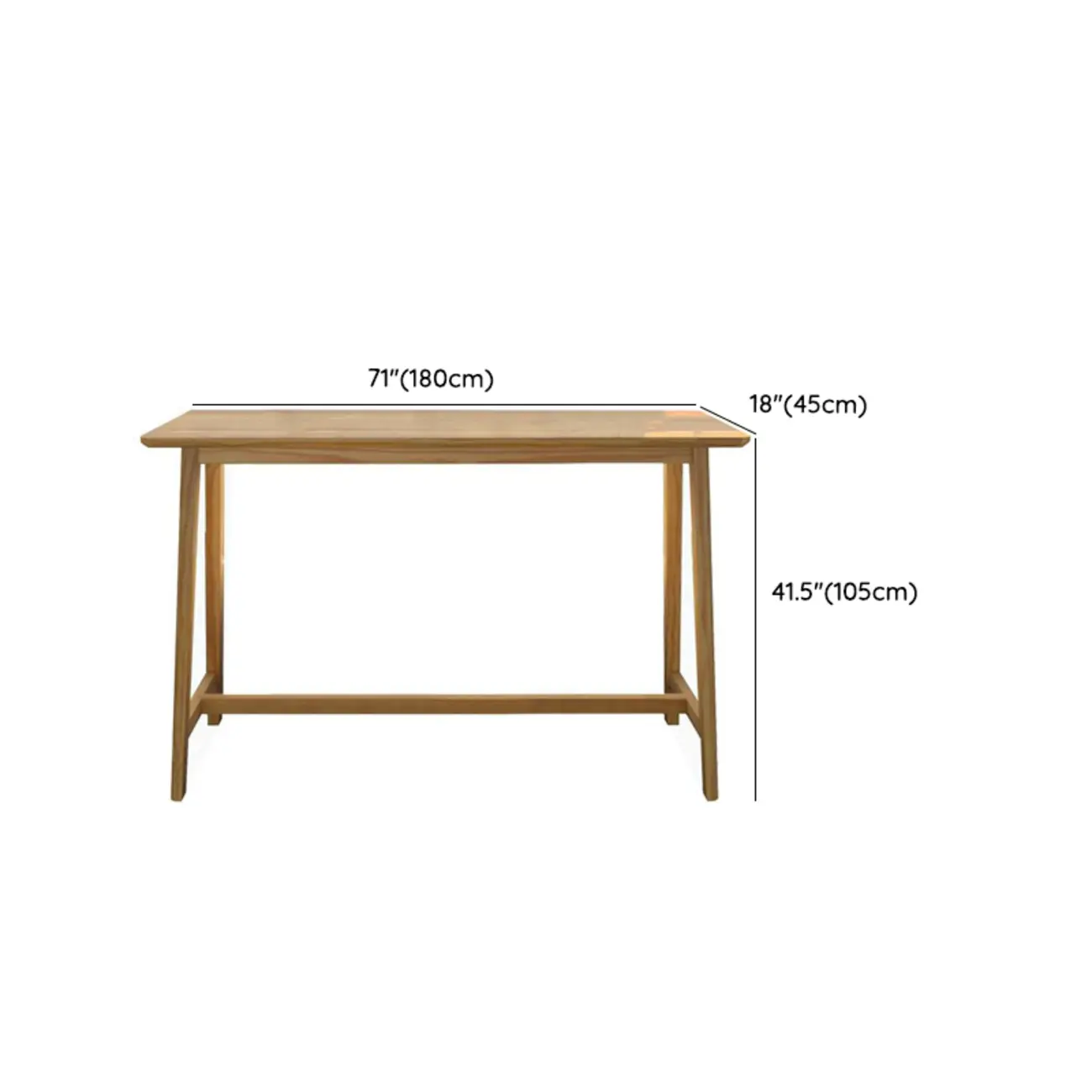 Natural Finish Wooden Bar Set with Table and Stools