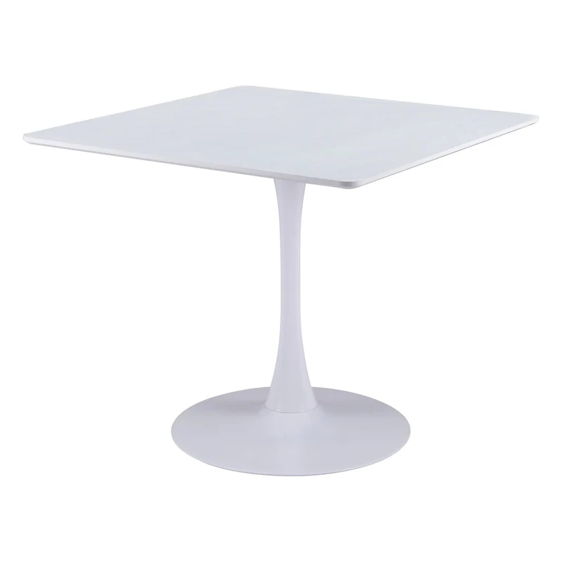 White Dining Table with Industrial Style