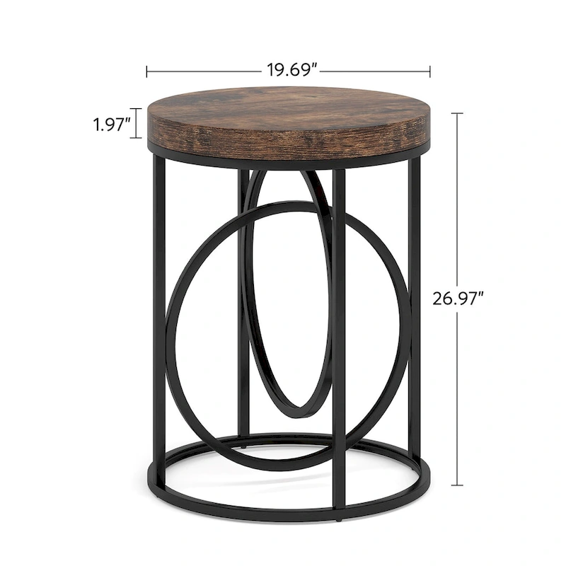 20-in Modern Round End Table