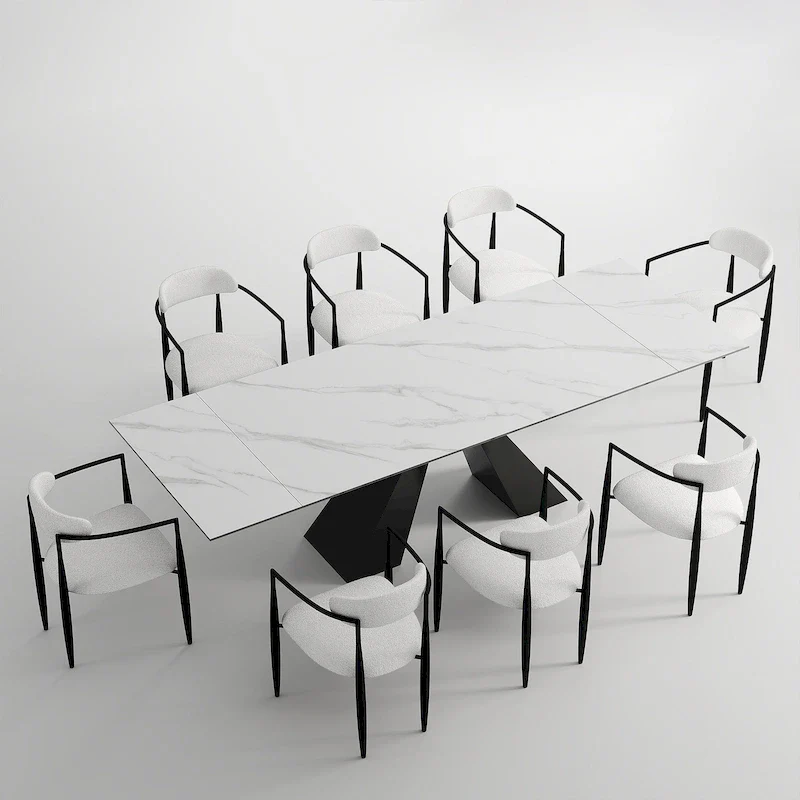 Extendable Sintered Stone Dining Table - 78-110 Inch