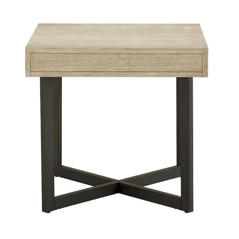 Eldersley Wood Finish End Table with One Drawer by