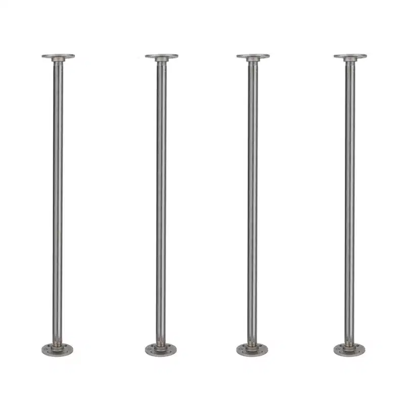 Pipe Decor  in. x 30 in. Round Flange Pipe Table Legs - 4 Pack