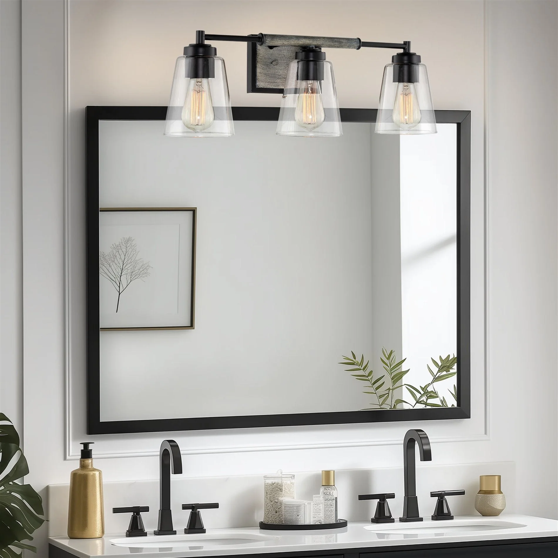 Crestline 23 3-Light Modern Farmhouse Bathroom / Vanity Light
