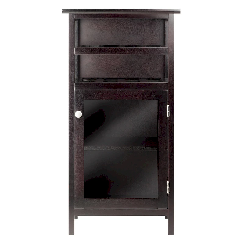 Alta Wine Cabinet, Espresso - 19.13 x 12.72 x 37.48 inches