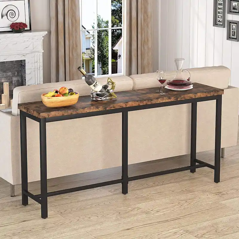 70.9 inch Extra Long Console Table Behind Sofa Couch, Narrow Entryway Table