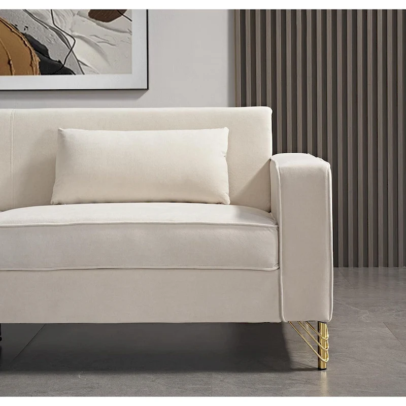 Modern Velvet Upholstered Living Room Sofa