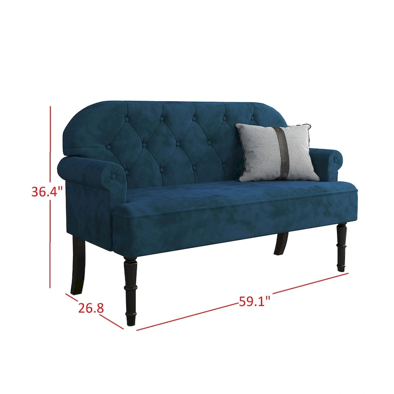Margherita Rolled Arm Settee
