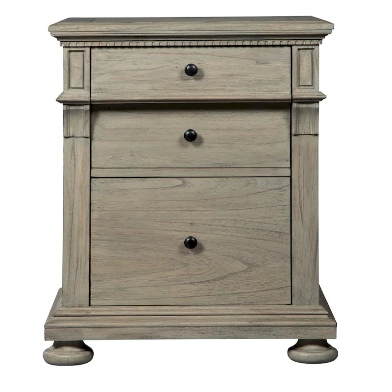 Hekman Executive Desk File Cabinet in Driftwood