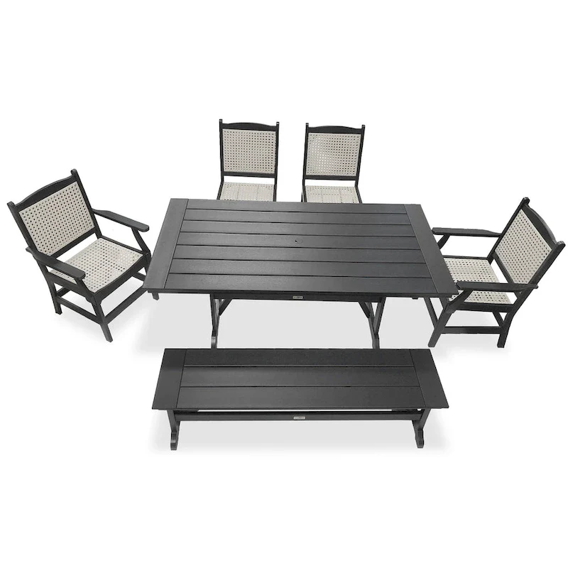LuXeo Tuscany Woven Rattan Dining 6-Piece Set