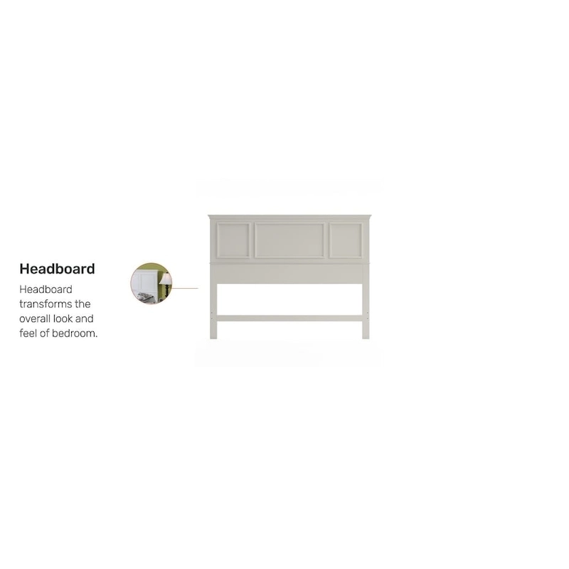 Naples Off-White Queen Headboard